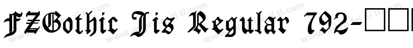 FZGothic Jis Regular 792字体转换